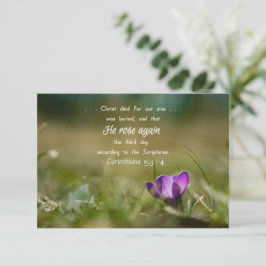 Remerciements Christ Rose de nouveau carte Crocus