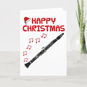Remerciements Clarinet Carte de Noël Woodwind Musicien