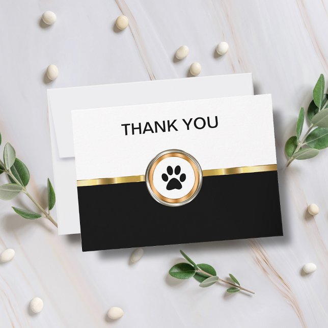 Remerciements Classé Animaux de compagnie thème Carte de remerci (Créateur téléchargé)