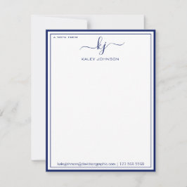 Remerciements Classic Marine Blanc Du Bureau De La Carte Note