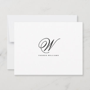 Remerciements Classic Monogramme formalisé Carte de remerciement