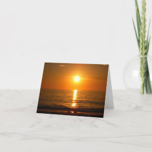 Remerciements coucher de soleil audacieux sur la mer carte pour 