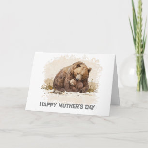 Remerciements *~* Cub AP72 Photo MAMA BEAR Carte de fête des mèr