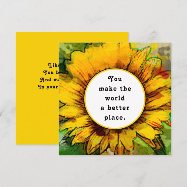 Remerciements de bénévoles Merci Cartes (Devant / Derrière)