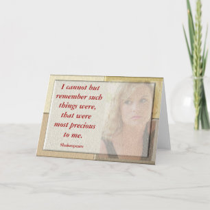 Remerciements Devis Shakespeare - Carte de voeux