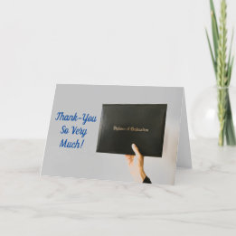 Remerciements Diplôme d'études supérieures Carte de remerciement