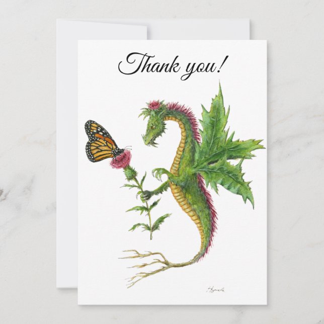 Remerciements Dragon et monarque Butterfl - carte de (Devant)