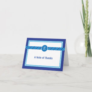 Remerciements Elégante barre géométrique Mitzvah Carte de remerc