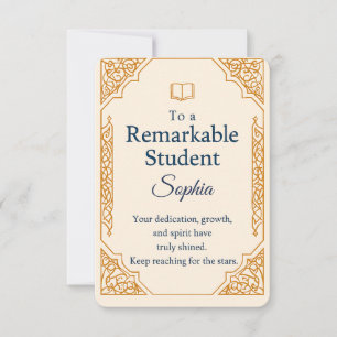 Remerciements Elégante carte de félicitations pour un Stud Remar