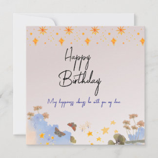 Remerciements Élégante carte de fête d'anniversaire