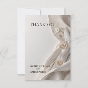 Remerciements Élégante carte de remerciement de mariage personna