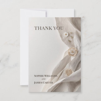 Remerciements Élégante carte de remerciement de mariage personna
