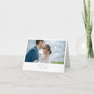 Remerciements Élégante carte de remerciement de mariage pliée av