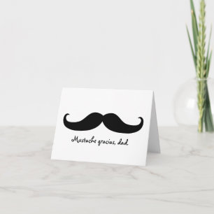 Remerciements Fête des pères de moustache ou carte d'anniversair