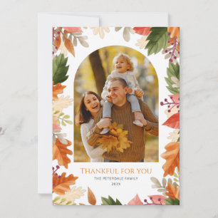 Remerciements feuilles d'automne carte de voeux photo de thanksg