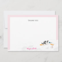 Fille "Livraison Spéciale" Carte de remerciement p