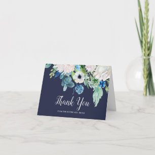 Remerciements Fleurs classiques   Marine Future Mme Carte de rem