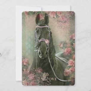Remerciements Friesian Mare - Carte de voeux