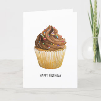 Remerciements Fun anniversaire cupcake carte de voeux