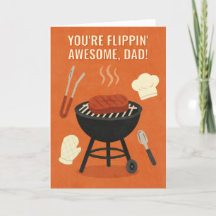 Remerciements Funny BBBQ Grill Carte de fête du père