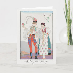 Remerciements George Barbier, Carte de remerciement Art Déco