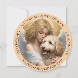 Remerciements Golden Doodle Love Jamais Mort Carte de Sympathie
