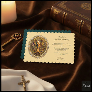 Remerciements Golden Revergence Vierge Marie Flat Carte de remer
