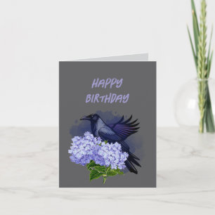 Remerciements Goth Raven Crow Carte de voeux Anniversaire