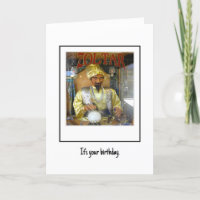 Grande carte de voeux d'anniversaire