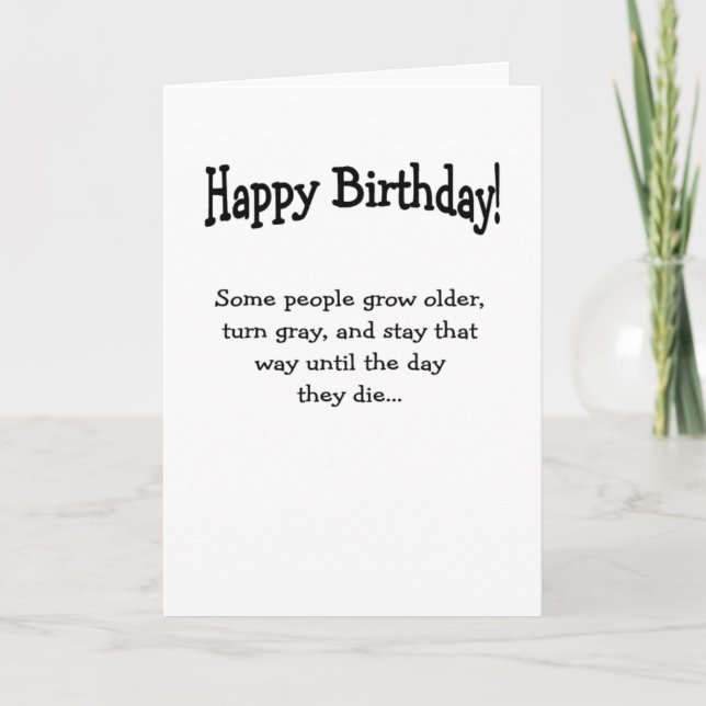 Remerciements Gris jusqu'au jour anniversaire carte de voeux (Devant)