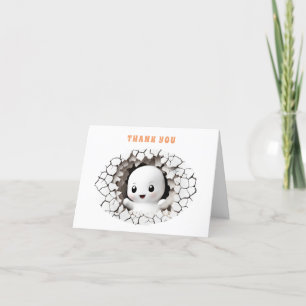Remerciements Halloween Peeking Boo Baby shower Carte de remerci
