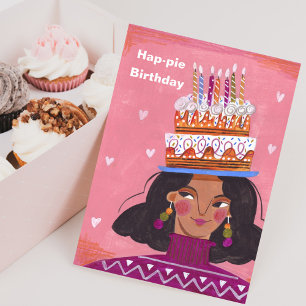 Remerciements Hap - Pie Femme Carte de voeux Anniversaire