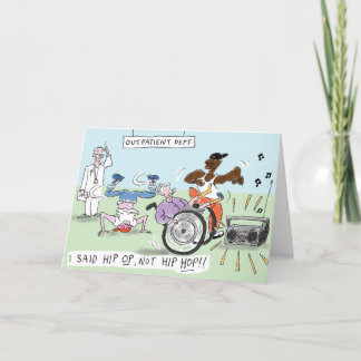 Remerciements Hip OP bien bientôt drôle de carte de patient hôpi