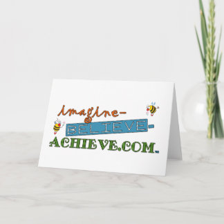 Remerciements imagine-believe-achieve.com carte de voeux