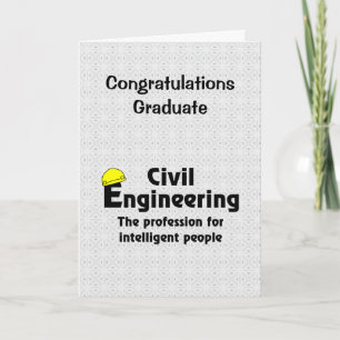 Remerciements Ingénieur civil intelligent  Carte de fin d'études