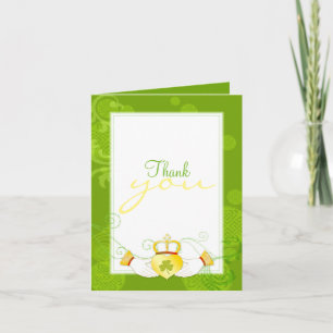 Remerciements Irish Elegance Claddagh Mariage Carte de remerciem