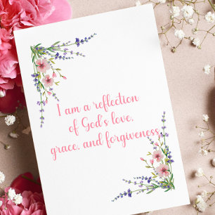 Remerciements Je suis un reflet de la carte d'affection de Dieu
