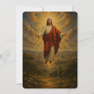 Remerciements Jésus revient Mt d'olives Carte de voeux