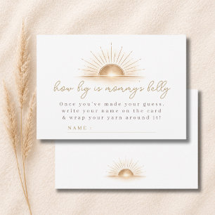 Remerciements Jeu de Baby Shower Sunshine Carte du Ventre de Mam