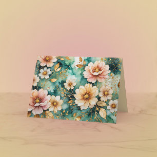 Remerciements Jolie carte de note rose