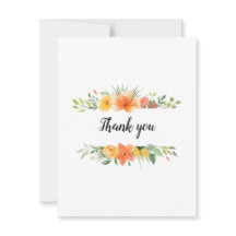 Jolie carte de remerciement florale ou toute carte