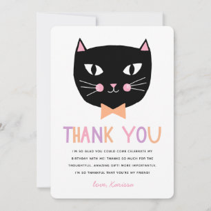 Remerciements Jolie carte de remerciement pastel pour anniversai