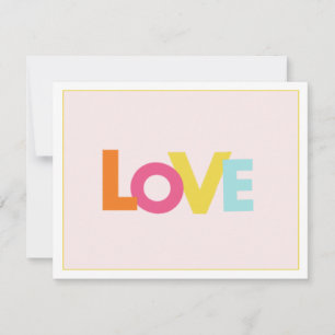 Remerciements Jolie carte de remerciement pliée "AMOUR"