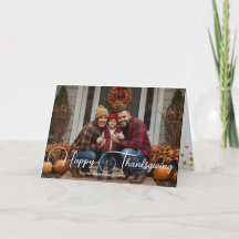 Joyeuse Action de grâce | carte de photo de famill