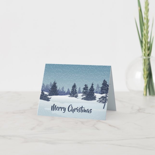 Remerciements Joyeuse carte de Noël pliée (Devant)