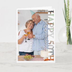 Remerciements Joyeux 50e anniversaire de mariage Carte photo