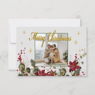 Remerciements Joyeux Noël Typographie Carte de Noël