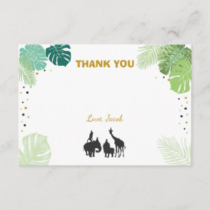 Remerciements Jungle de zoo d'animaux sauvages de carte de