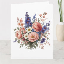 Juste un petit mot Carte de vœux florale élégante