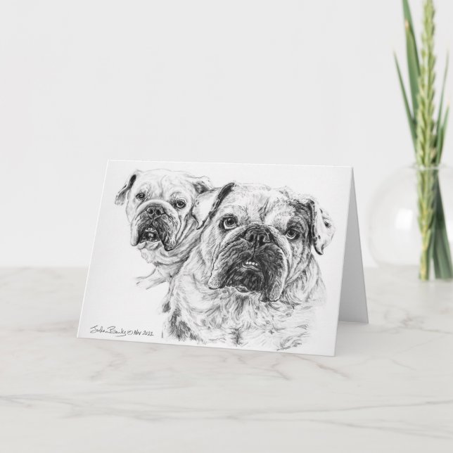 Remerciements La carte de voeux blanche Bald Divas (Devant)